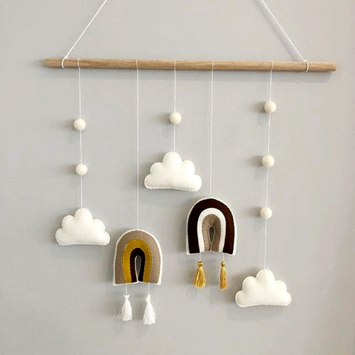 Nordic Style Cute Felt Clouds Wall Hanging Ornament